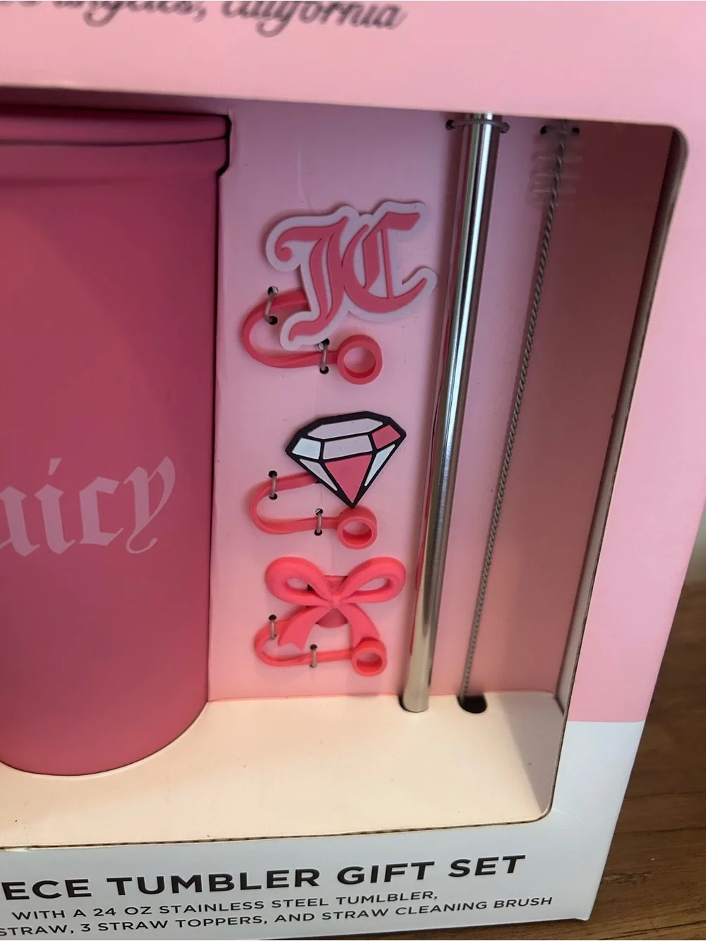 Juicy Couture Hot/Cold Tumbler Gift Set with Straw Toppers